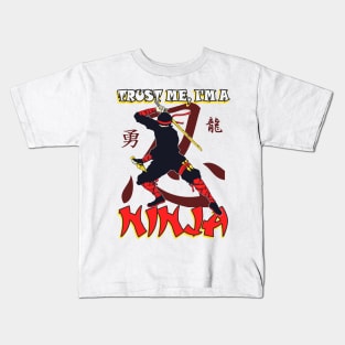 Ninja saying Katana Ninjutsu Kids T-Shirt